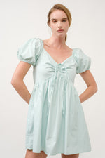 Load image into Gallery viewer, Poplin Babydoll Mini Dress I ABED7686 BLUE  I SHIP 03/31/25
