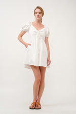 Load image into Gallery viewer, Poplin Babydoll Mini Dress I ABED7686 BLUE  I SHIP 03/31/25
