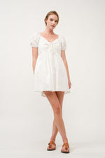 Load image into Gallery viewer, Poplin Babydoll Mini Dress I ABED7686 BLUE  I SHIP 03/31/25
