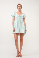 Load image into Gallery viewer, Poplin Babydoll Mini Dress I ABED7686 BLUE  I SHIP 03/31/25
