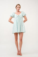 Load image into Gallery viewer, Poplin Babydoll Mini Dress I ABED7686 BLUE  I SHIP 03/31/25

