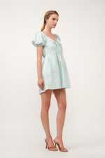 Load image into Gallery viewer, Poplin Babydoll Mini Dress I ABED7686 BLUE  I SHIP 03/31/25

