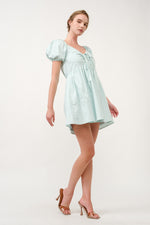 Load image into Gallery viewer, Poplin Babydoll Mini Dress I ABED7686 BLUE  I SHIP 03/31/25
