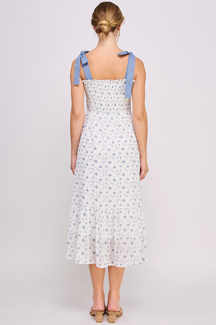 Tie Strap Tiered Maxi Dress | ABED7693 Red | SHIP 03/19/25