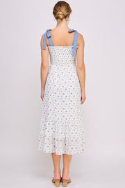 Tie Strap Tiered Maxi Dress | ABED7693 Blue | SHIP 03/31/25