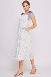 Tie Strap Tiered Maxi Dress | ABED7693 Blue | SHIP 03/31/25