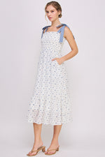 Load image into Gallery viewer, Tie Strap Tiered Maxi Dress | ABED7693 Red | SHIP 03/19/25
