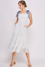 Load image into Gallery viewer, Tie Strap Tiered Maxi Dress | ABED7693 Red | SHIP 03/19/25
