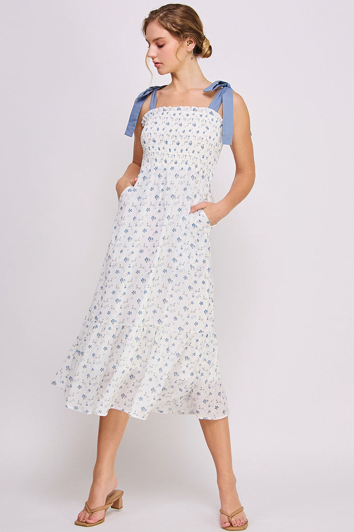 Tie Strap Tiered Maxi Dress | ABED7693 Red | SHIP 03/19/25