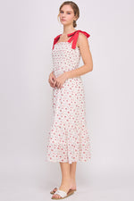 Load image into Gallery viewer, Tie Strap Tiered Maxi Dress | ABED7693 Red | SHIP 03/19/25
