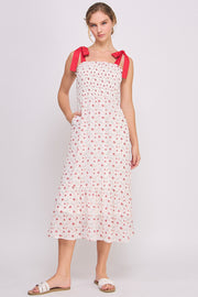 Tie Strap Tiered Maxi Dress | ABED7693 Blue | SHIP 03/31/25