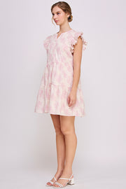 Floral Print Mini Dress | ABED7695 Green