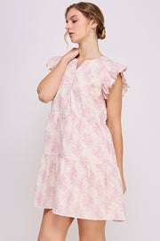 Floral Print Mini Dress | ABED7695 Green