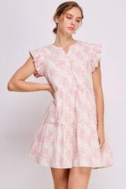 Floral Print Mini Dress | ABED7695 Green