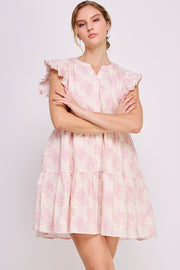 Floral Print Mini Dress | ABED7695 Green