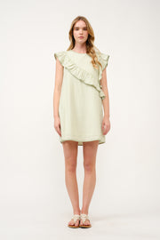 Striped Ruffle Shift Dress I ABED7707 I SHIP 03/31/25