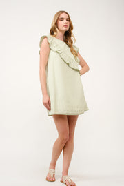 Striped Ruffle Shift Dress I ABED7707 I SHIP 03/31/25