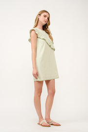 Striped Ruffle Shift Dress I ABED7707 I SHIP 03/31/25