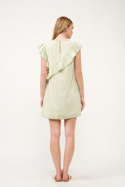 Striped Ruffle Shift Dress I ABED7707 I SHIP 03/31/25