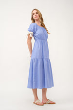 Load image into Gallery viewer, Tiered Midi Dress with Bow Tie Sleeves I ABED7710 I SHIP 03/31/25
