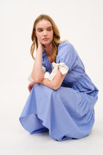 Load image into Gallery viewer, Tiered Midi Dress with Bow Tie Sleeves I ABED7710 I SHIP 03/31/25
