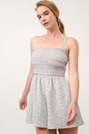 Floral Printed Playsuit  I ABED7711 Pink