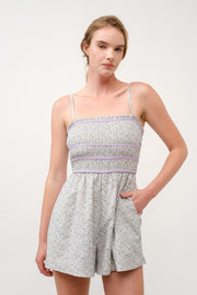 Floral Printed Playsuit  I ABED7711 Pink