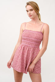 Floral Printed Playsuit  I ABED7711 Pink