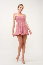 Floral Printed Playsuit  I ABED7711 Pink