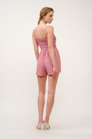 Floral Printed Playsuit  I ABED7711 Pink