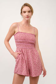 Floral Printed Playsuit  I ABED7711 Pink