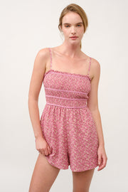 Floral Printed Playsuit  I ABED7711 Pink