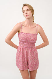 Floral Printed Playsuit  I ABED7711 Pink