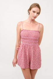 Floral Printed Playsuit  I ABED7711 Pink