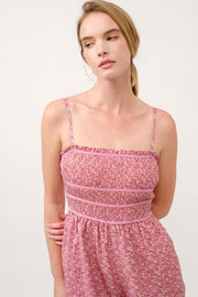 Floral Printed Playsuit  I ABED7711 Pink