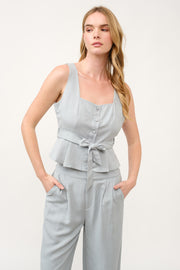 Peplum Top and Wide-Leg Pants Set  I ABED7733 I SHIP 03/31/25