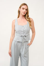 Peplum Top and Wide-Leg Pants Set  I ABED7733 I SHIP 03/31/25