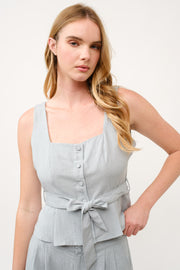 Peplum Top and Wide-Leg Pants Set  I ABED7733 I SHIP 03/31/25