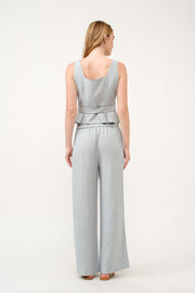 Peplum Top and Wide-Leg Pants Set  I ABED7733 I SHIP 03/31/25