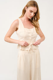 Peplum Top and Wide-Leg Pants Set  I ABED7733 I SHIP 03/31/25