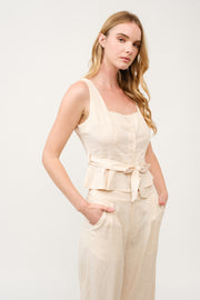 Peplum Top and Wide-Leg Pants Set  I ABED7733 I SHIP 03/31/25