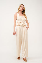 Peplum Top and Wide-Leg Pants Set  I ABED7733 I SHIP 03/31/25