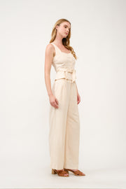 Peplum Top and Wide-Leg Pants Set  I ABED7733 I SHIP 03/31/25