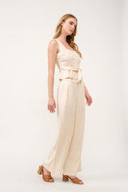 Peplum Top and Wide-Leg Pants Set  I ABED7733 I SHIP 03/31/25