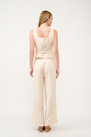 Peplum Top and Wide-Leg Pants Set  I ABED7733 I SHIP 03/31/25