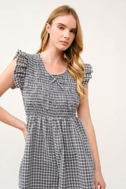 Gingham Smocked Romper  I ABED7734 I SHIP 03/31/25
