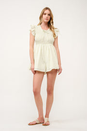 Gingham Smocked Romper  I ABED7734 I SHIP 03/31/25