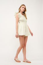 Load image into Gallery viewer, Gingham Smocked Romper  I ABED7734 I SHIP 03/31/25
