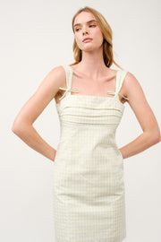 Plaid Bow Strap Mini Dress  I ABED7735 I SHIP 03/31/25