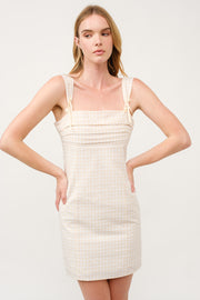 Plaid Bow Strap Mini Dress  I ABED7735 I SHIP 03/31/25